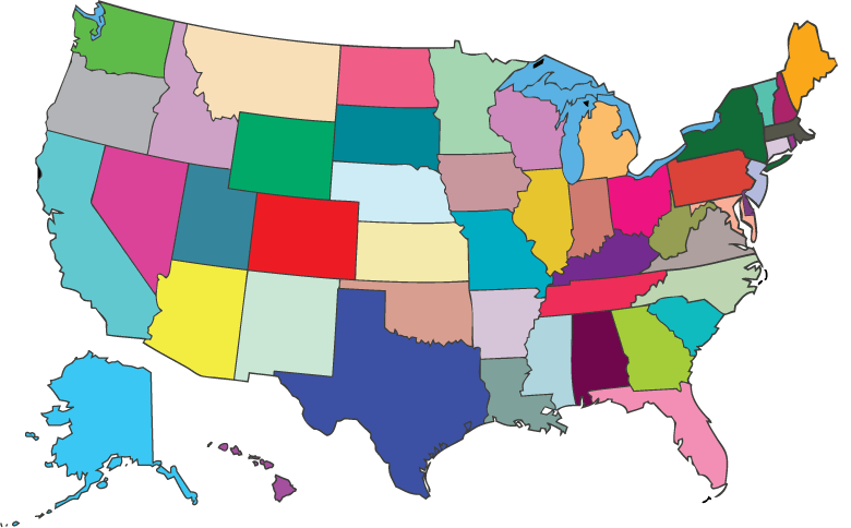 united states clipart 50 state