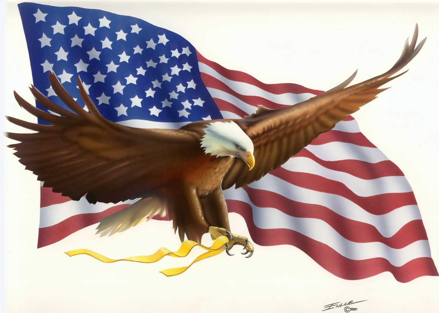 usa clipart american flag eagle