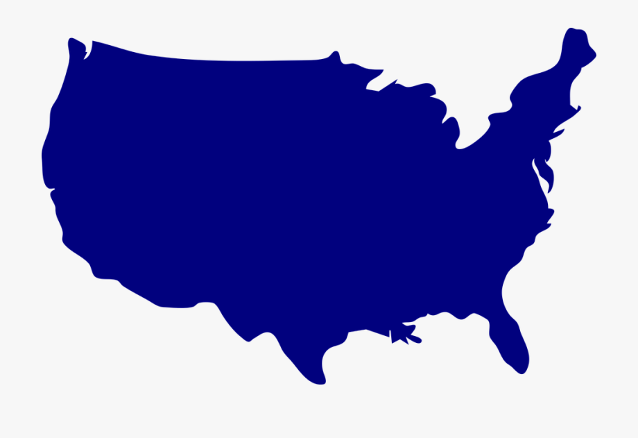 united states clipart blue