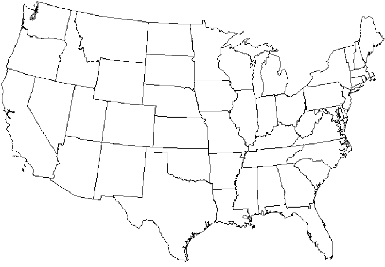 United states clipart region us. Southeast blank map cdoovision