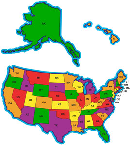 united states clipart right state