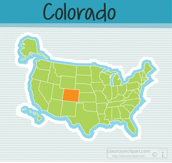 united states clipart state colorado