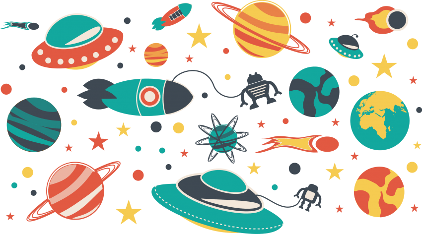 Universe clipart border. Space flat material png
