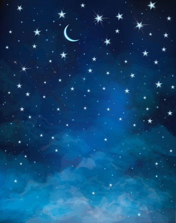 Backdrop moon and star. Universe clipart night sky