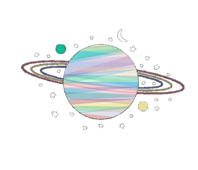 Stars planet colorful aesthetic. Universe clipart science tumblr