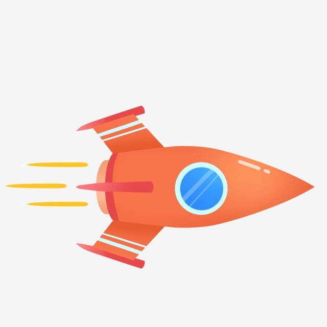 Red icon free png. Universe clipart simple rocket