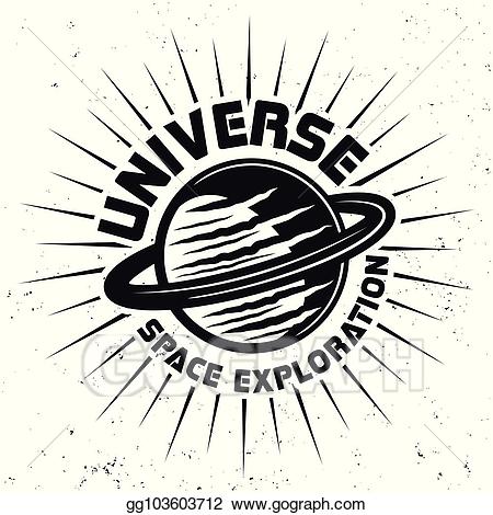 Vector illustration planet with. Universe clipart space exploration