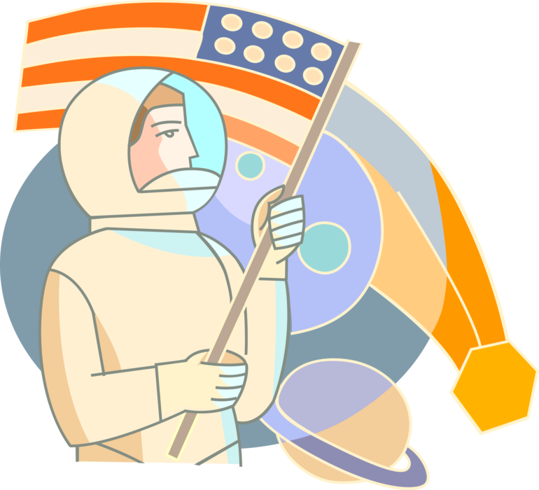 Universe clipart space exploration. Astronaut discovers new planets