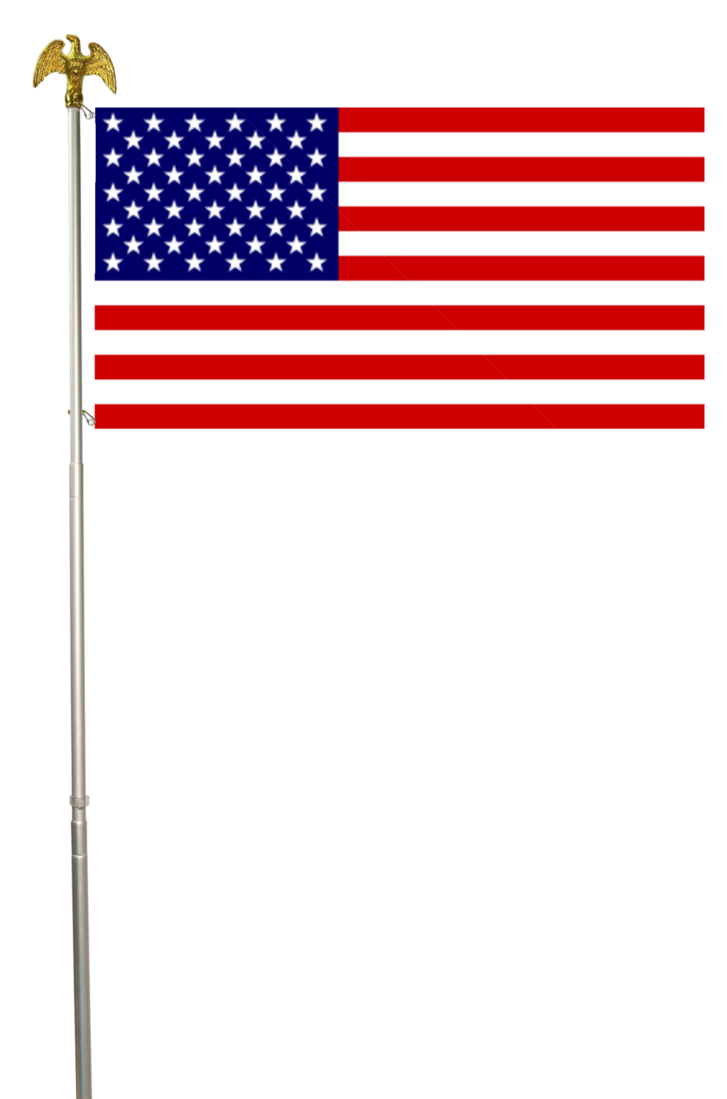 usa clipart flag pole