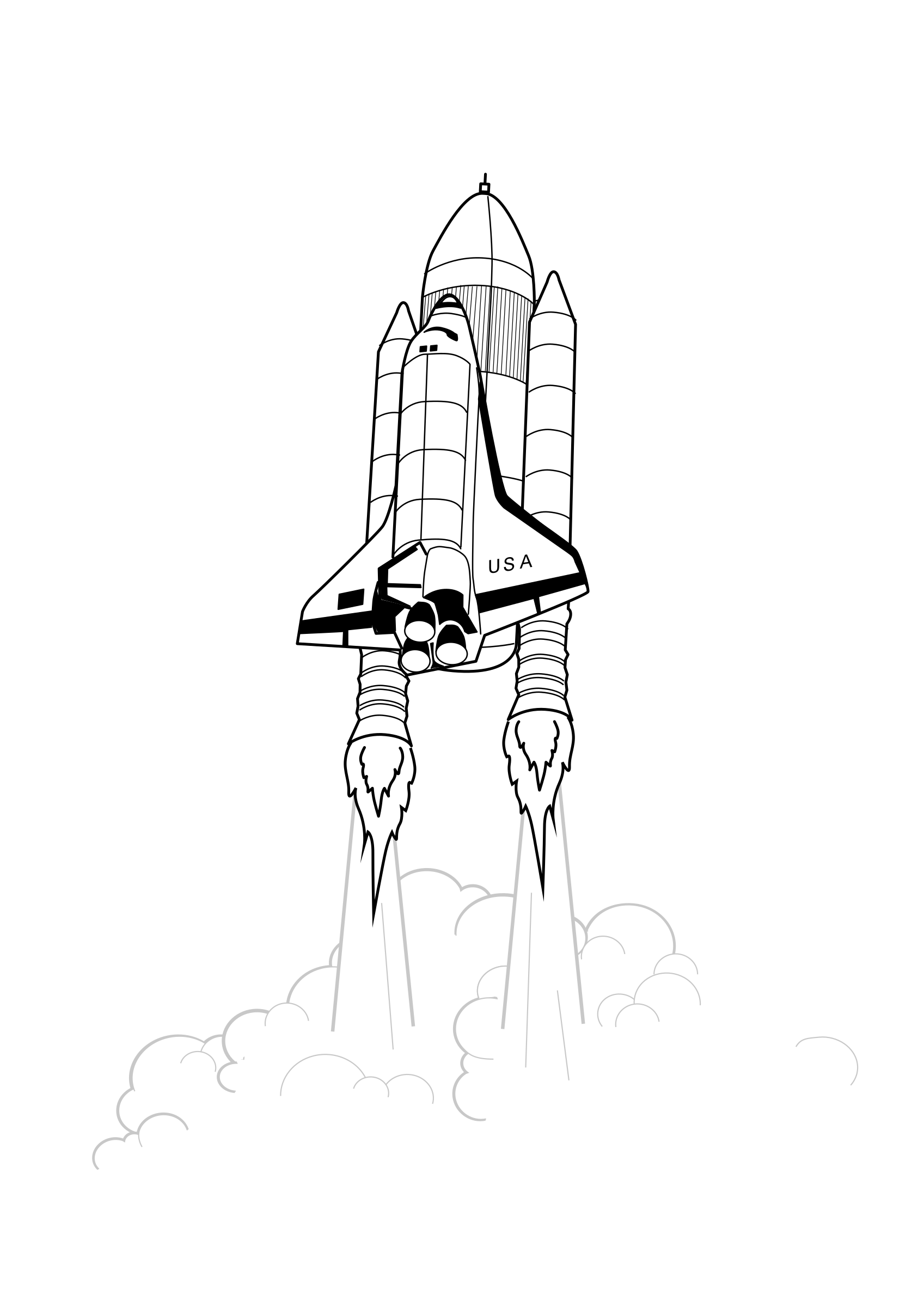 Usa clipart sheet. Shuttle launch iss activity
