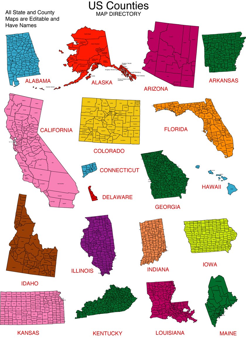 usa clipart state individual