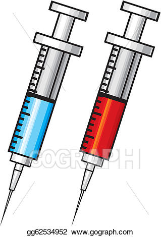 Vaccine clipart. Vector stock syringe with