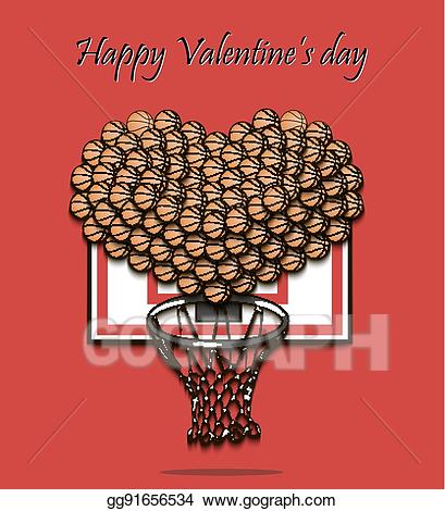 valentine clipart basketball