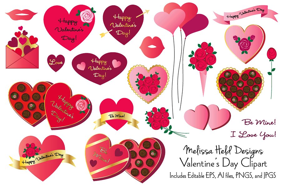valentine clipart designs