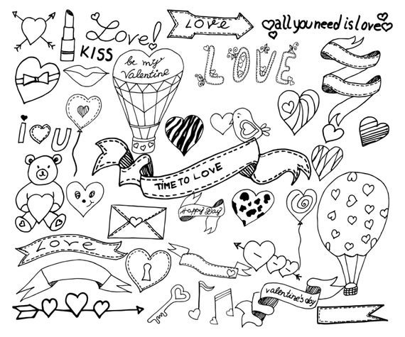 valentine clipart doodle