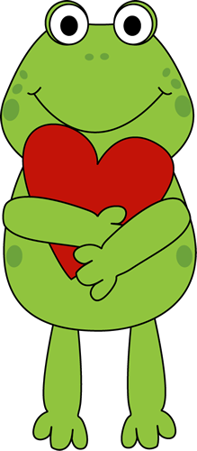 valentine clipart frog