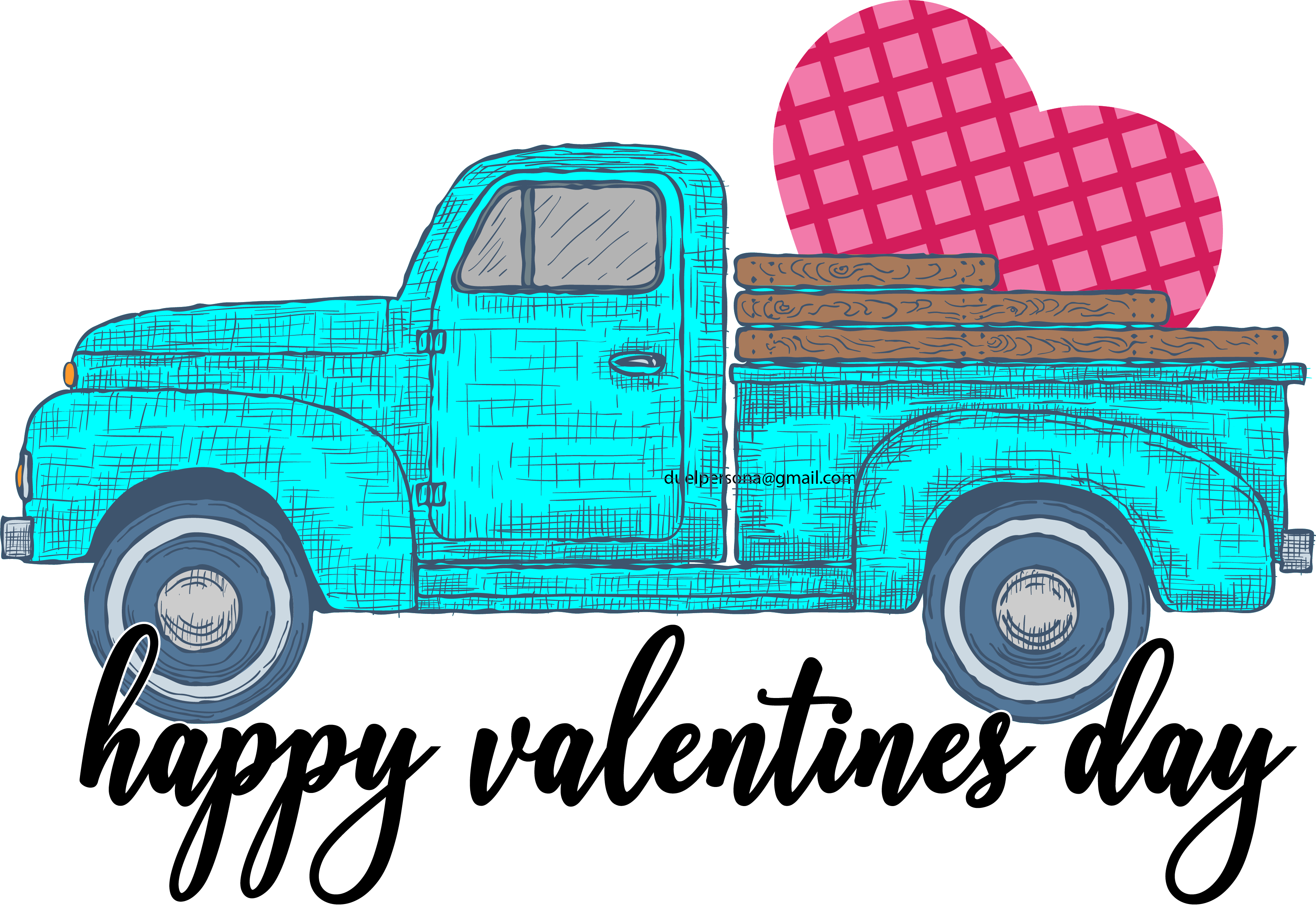Valentine clipart truck. Transfers sew down south