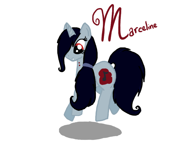 Marceline the pony by. Vampire clipart animal fang
