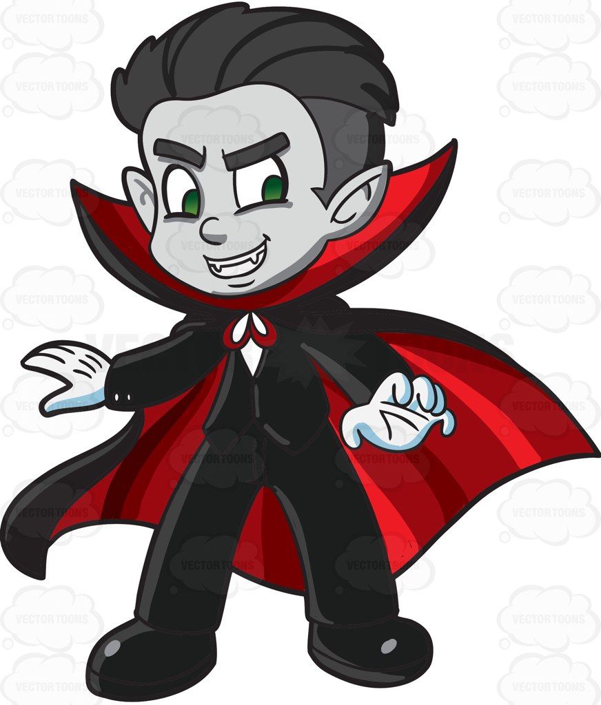 Vampire clipart vampire boy. A in costume cartoon