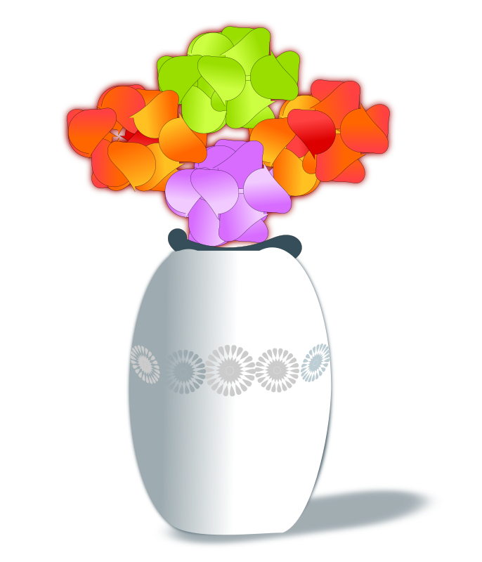 Artificial flowers medium image. Vase clipart fresh flower