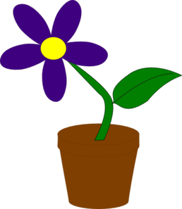 vase clipart purple flower