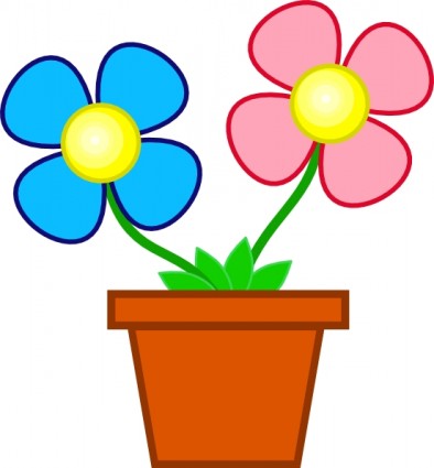 Vase clipart two flower. Free flowers in a