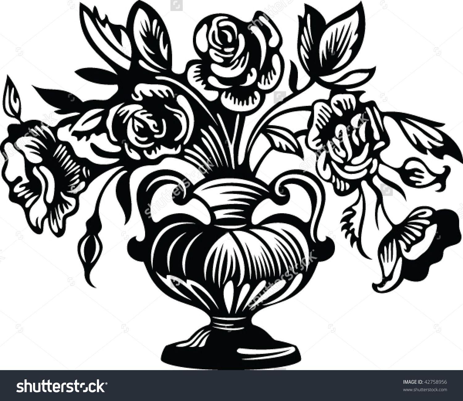 vase clipart vector flower