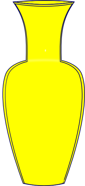vase clipart yellow vase