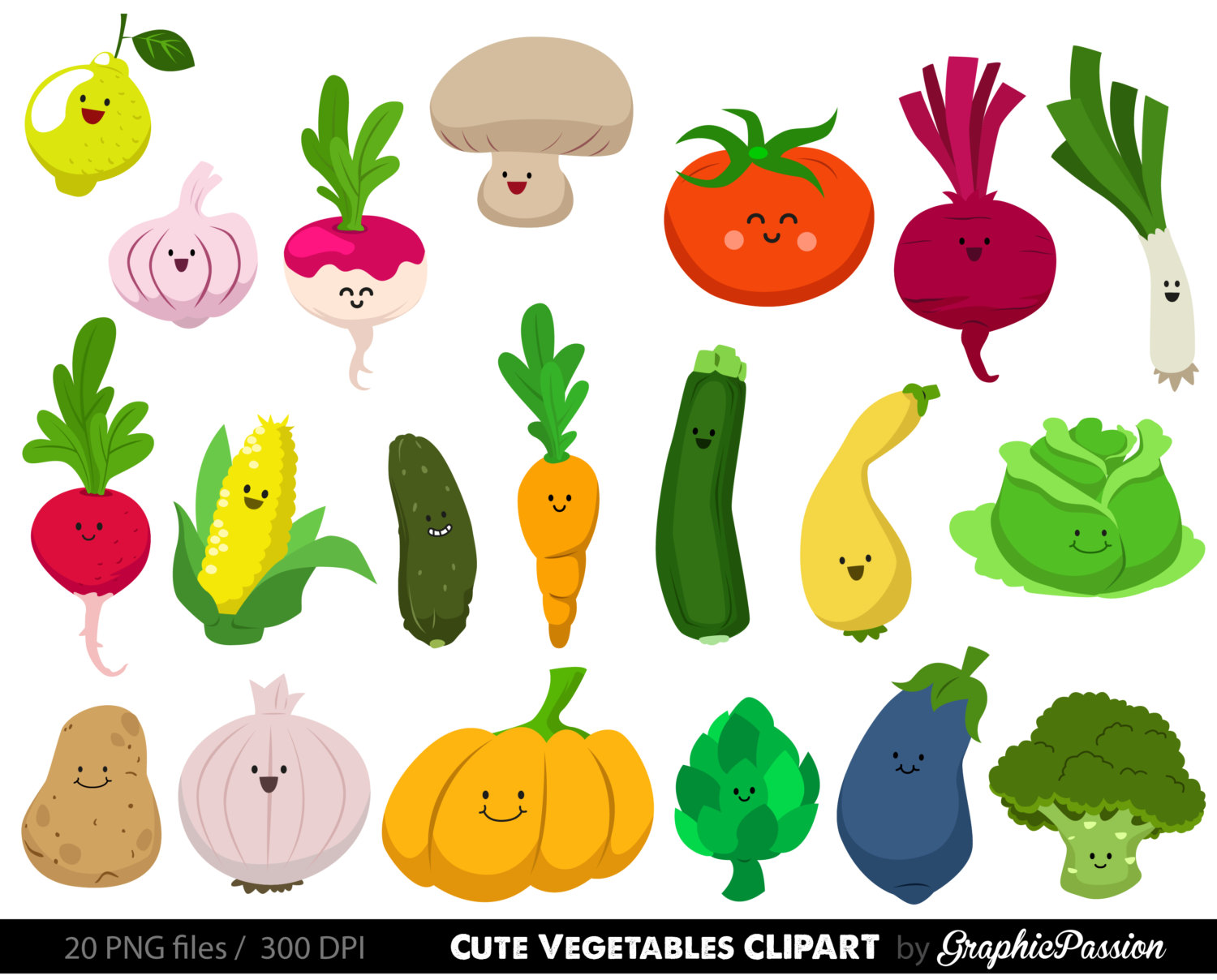 Vegetables clipart. Digital panda free images