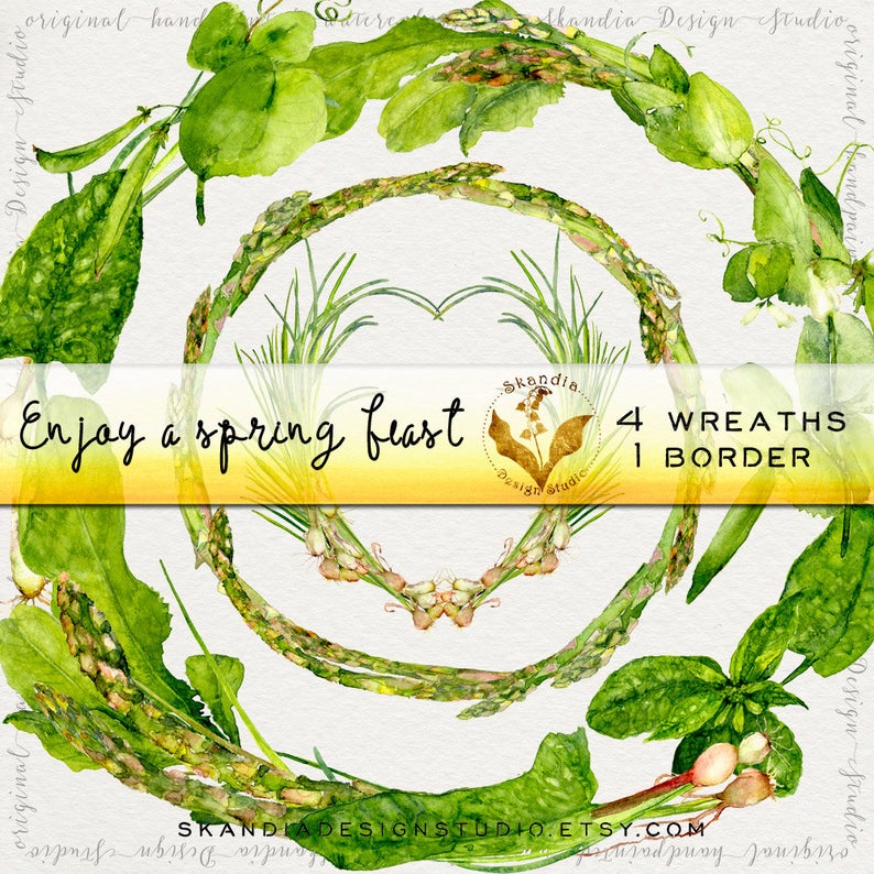 Watercolor vegetable garden food. Vegetables clipart spring