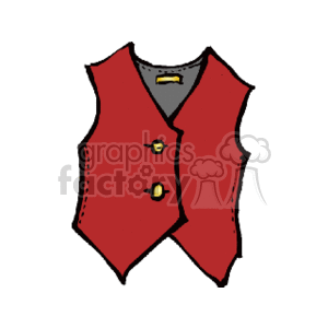 Royalty free red clip. Vest clipart