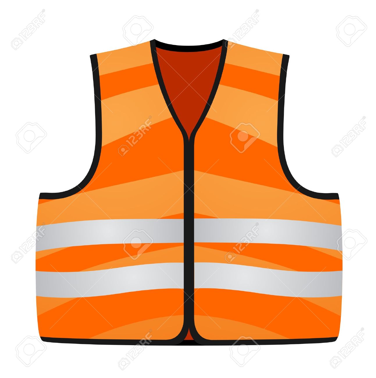 Reflective vest . Clipart clothes construction