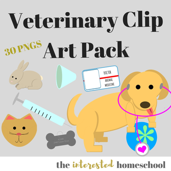 Themed clip art pack. Veterinarian clipart vet supply
