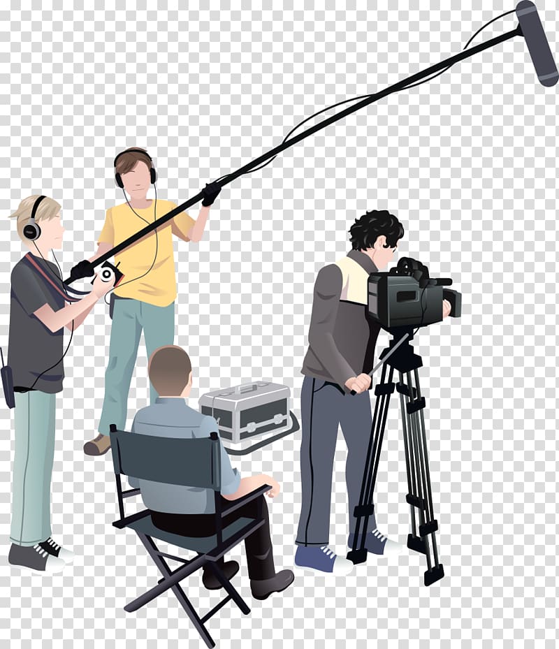 Video clipart movie producer. Microphone film crew director