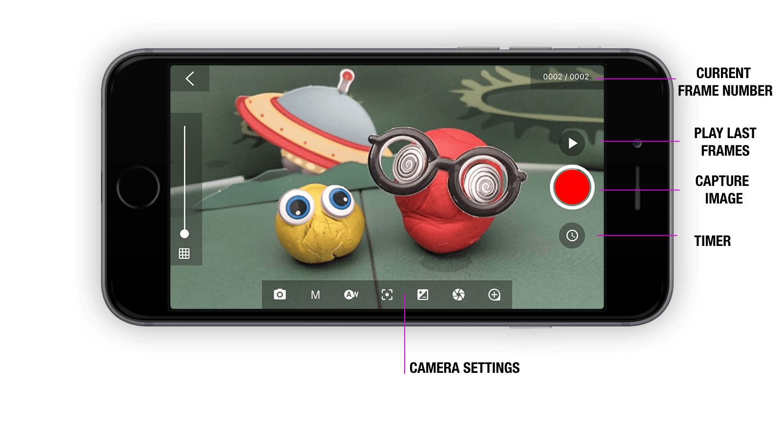 Support stop motion studio. Video clipart video screen