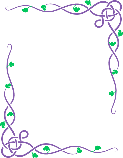 Purple and green clip. Vines clipart violet