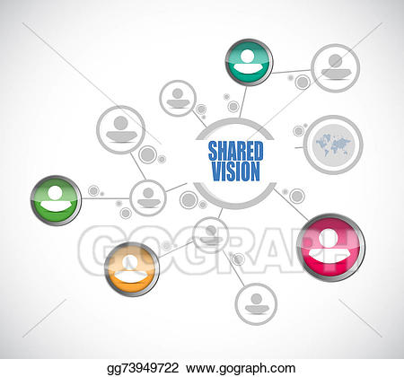 People network illustration design. Vision clipart shared vision