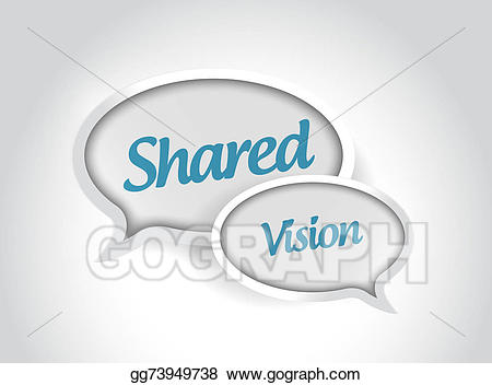 Message bubbles illustration design. Vision clipart shared vision