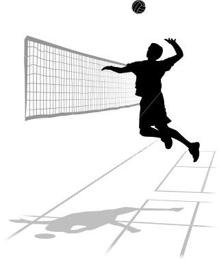Volleyball clipart attack. 