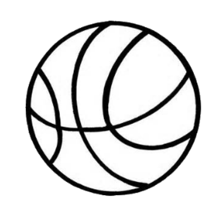 Volleyball clipart outline. Foil black and white