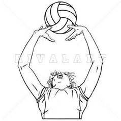 volleyball clipart sketch