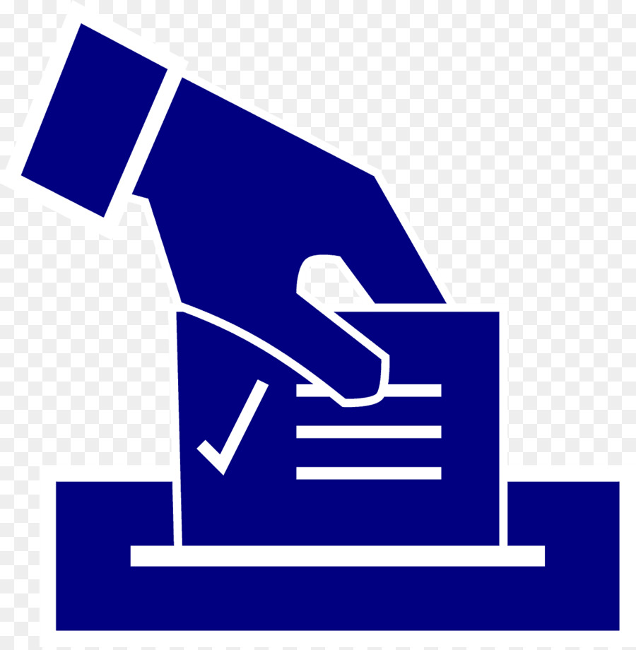 Voting clipart politics. Line logo illustration blue