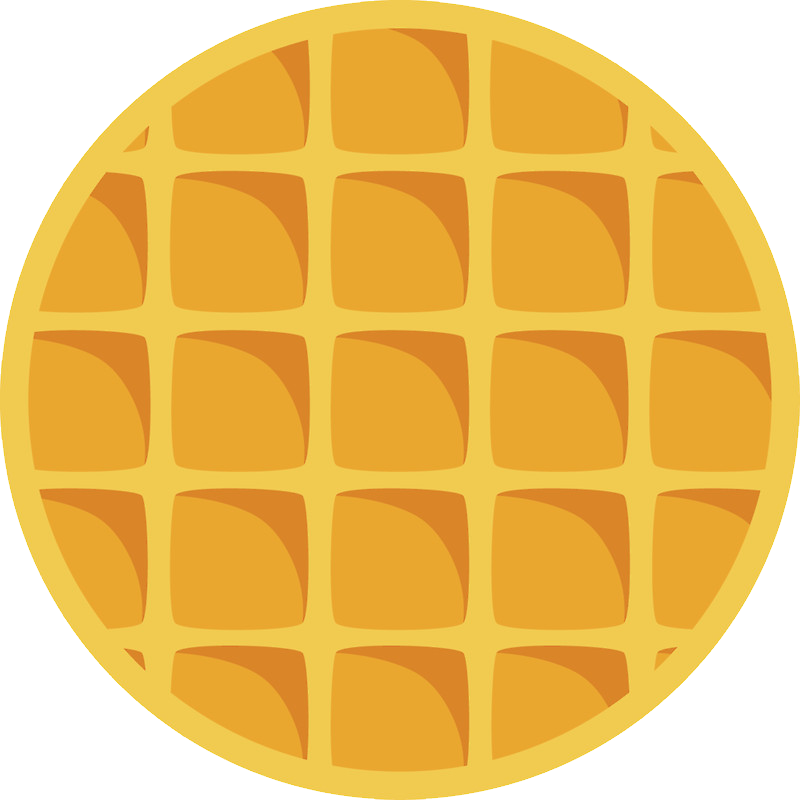 waffle clipart circular