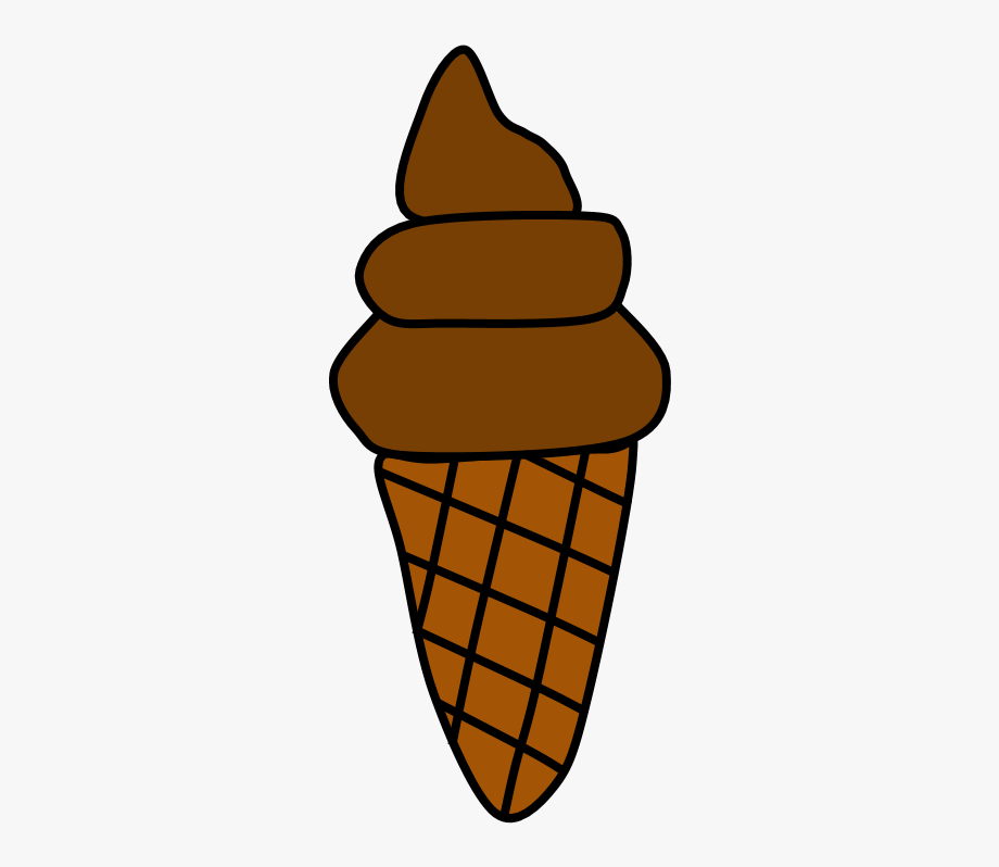 Waffle clipart frozen. Chocolate ice cream cone