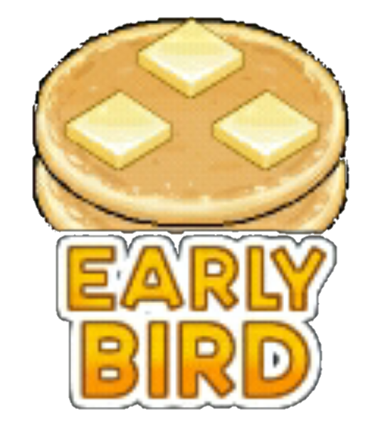 Early bird flipline studios. Waffle clipart sticky bun