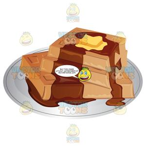 Of waffles with butter. Waffle clipart waffle stack