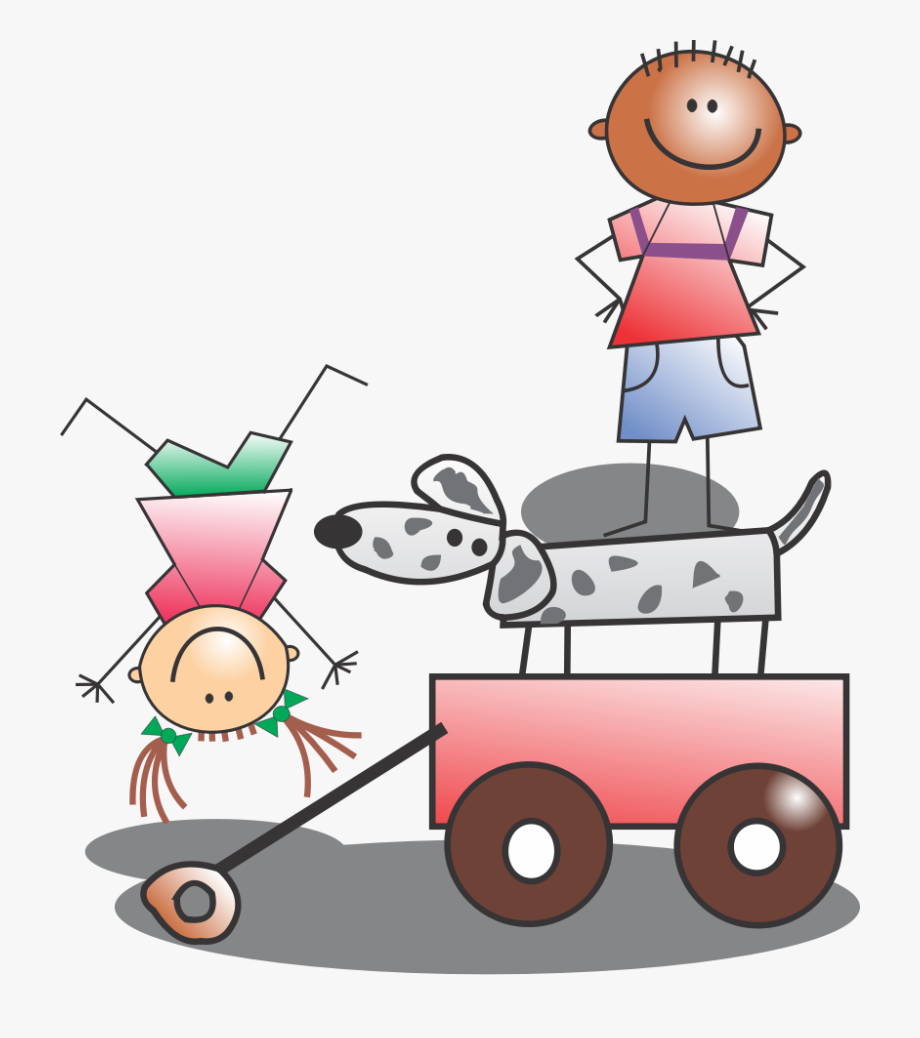 Wagon clipart kid wagon. Kids playing png transparent
