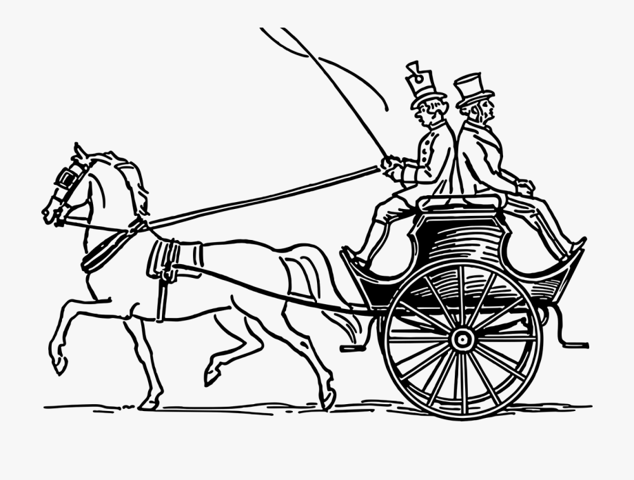wagon clipart pulled