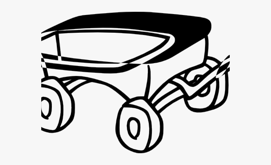 Wagon clipart w be for. Black and white is