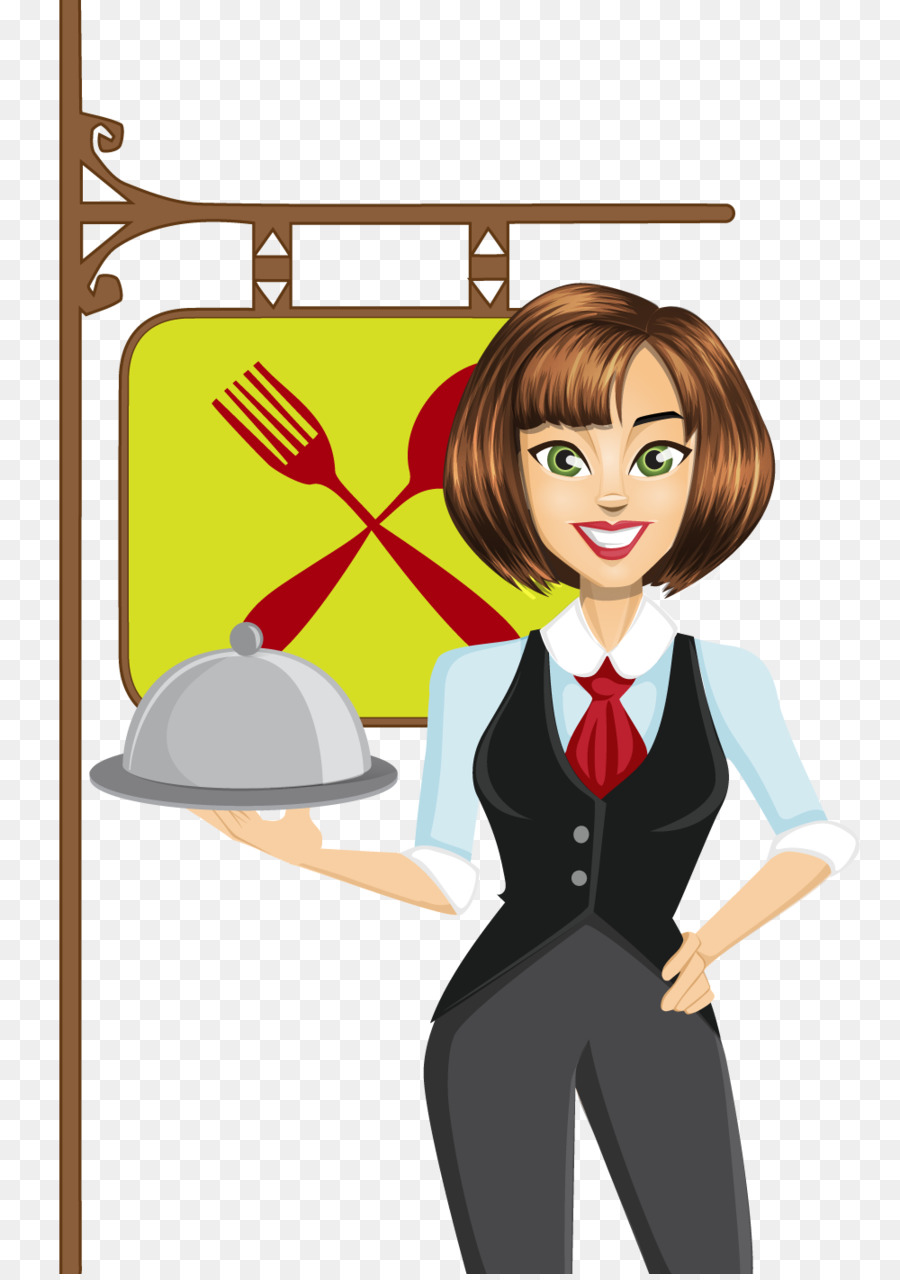 Waiter clip art cliparts. Waitress clipart